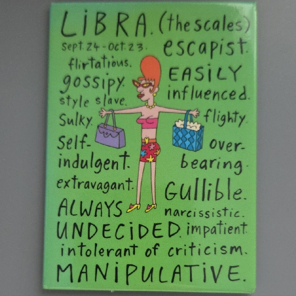 Libra Zodiac Magnet - Green